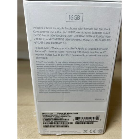 Apple iPhone4s a1387 16 GB White Unlocked Reset boxed Model MD277LL/A cell phone - Picture 7 of 16